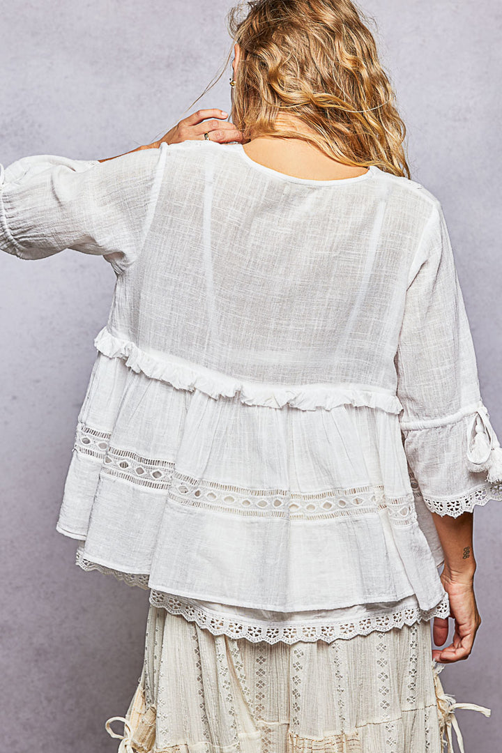 Soft Romance White Blouse