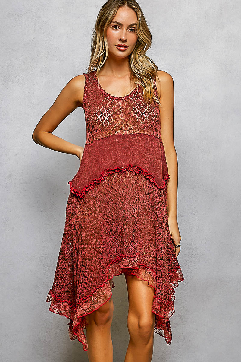 Coastal Crochet Cotton Dress