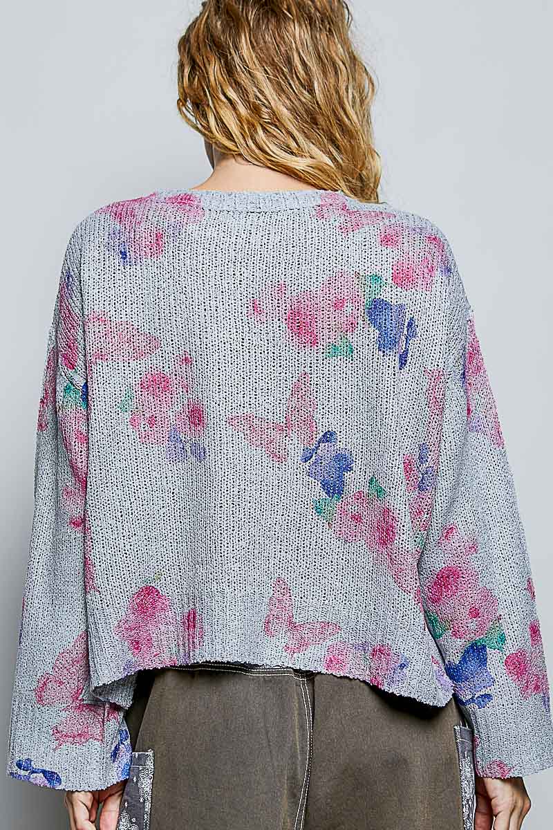 Flutter And Flourish Gray Top