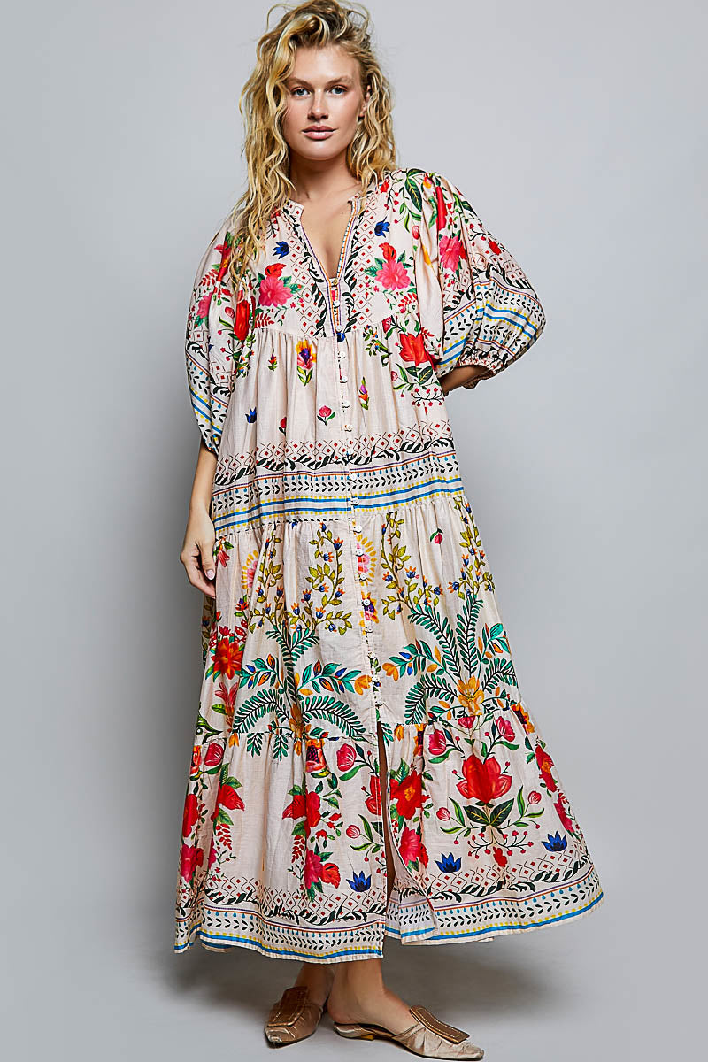 Paradise Breeze Cotton Maxi Dress