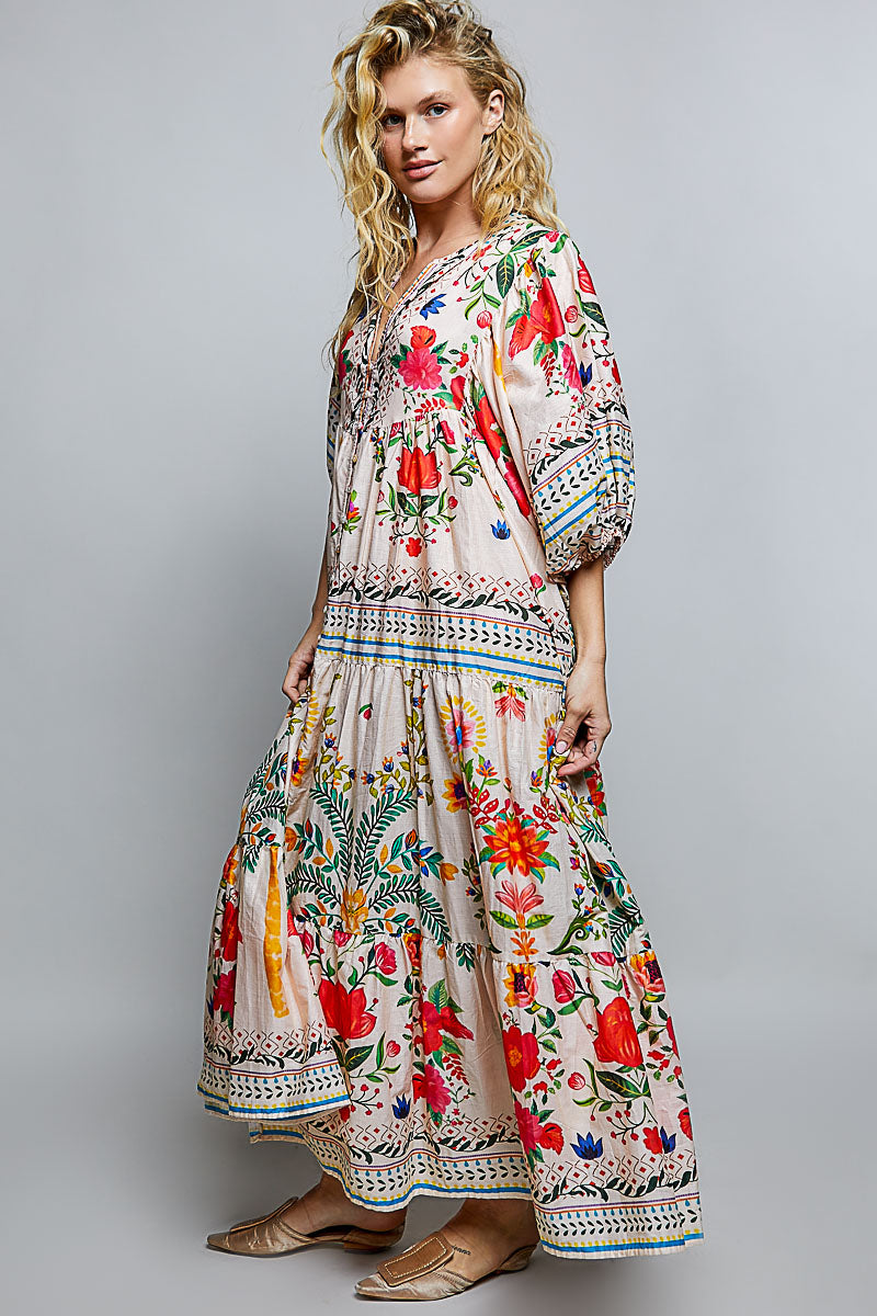 Paradise Breeze Cotton Maxi Dress