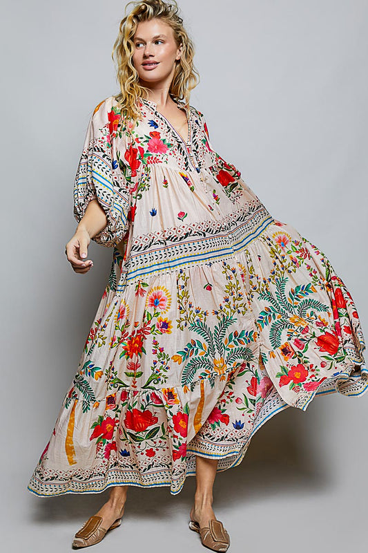 Paradise Breeze Cotton Maxi Dress