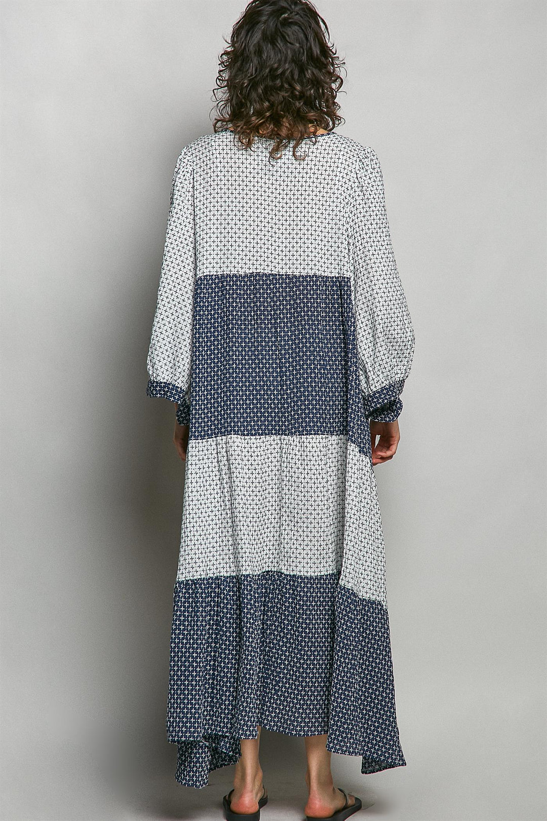 Waves &amp; Seashells Cotton Maxi Dress