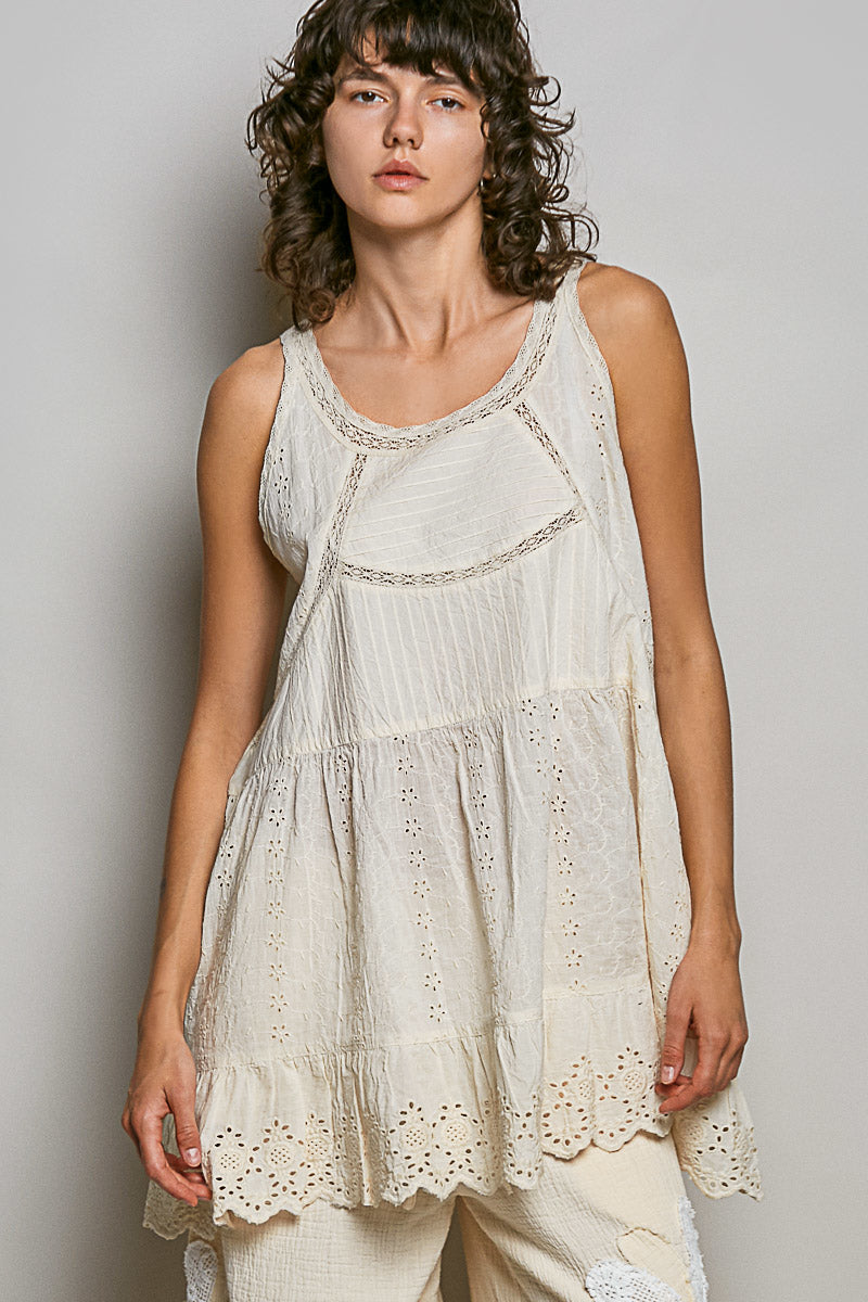 Heirloom Eyelet Cotton Tank