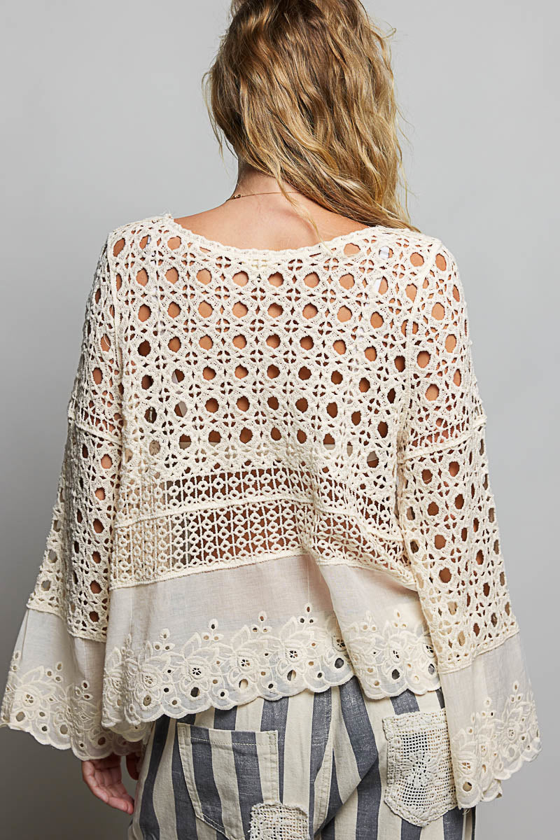 Country Romance Crochet Lace Top