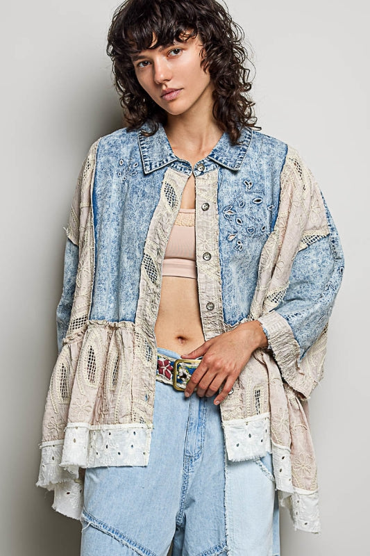 Vintage Charm Eyelet Blouse