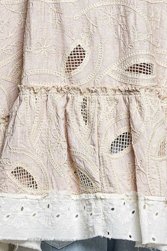 Vintage Charm Eyelet Blouse