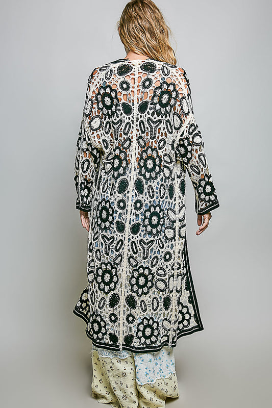 Onyx Edge Crochet Duster