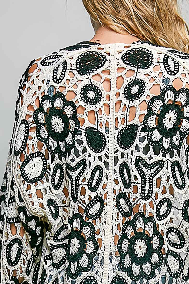 Onyx Edge Crochet Duster