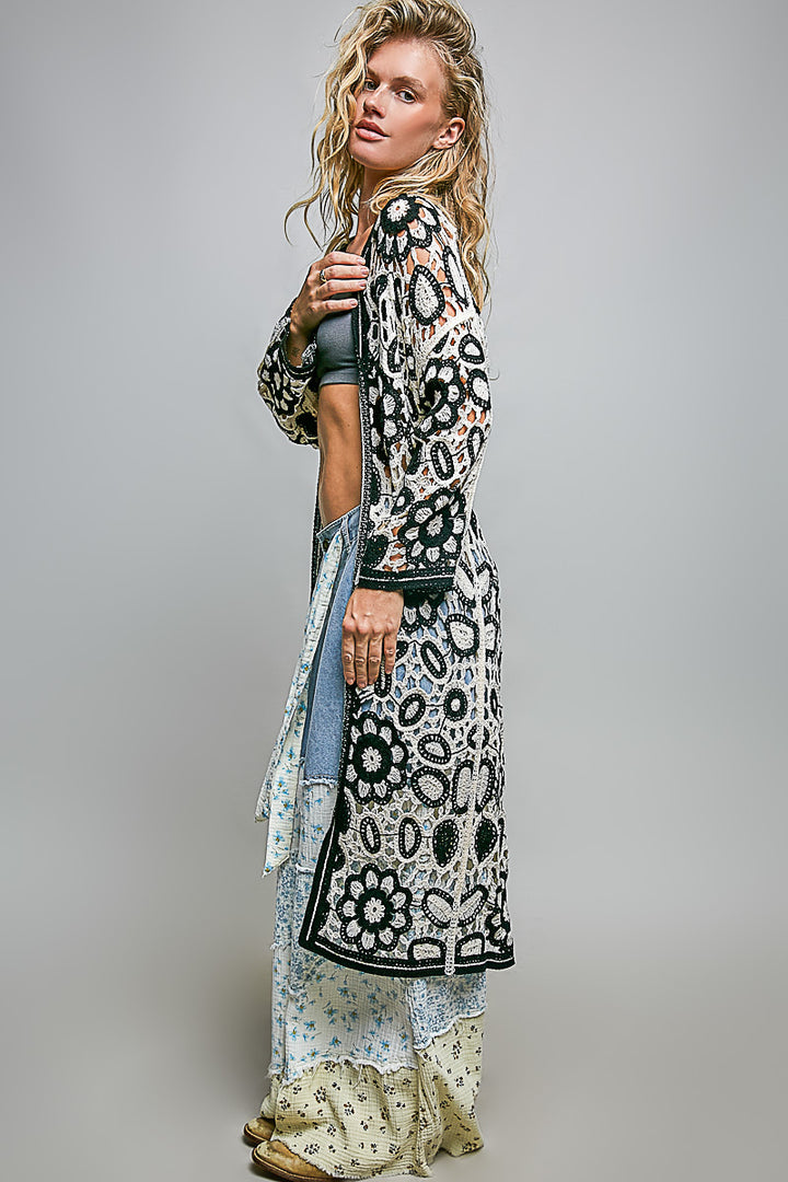Onyx Edge Crochet Duster
