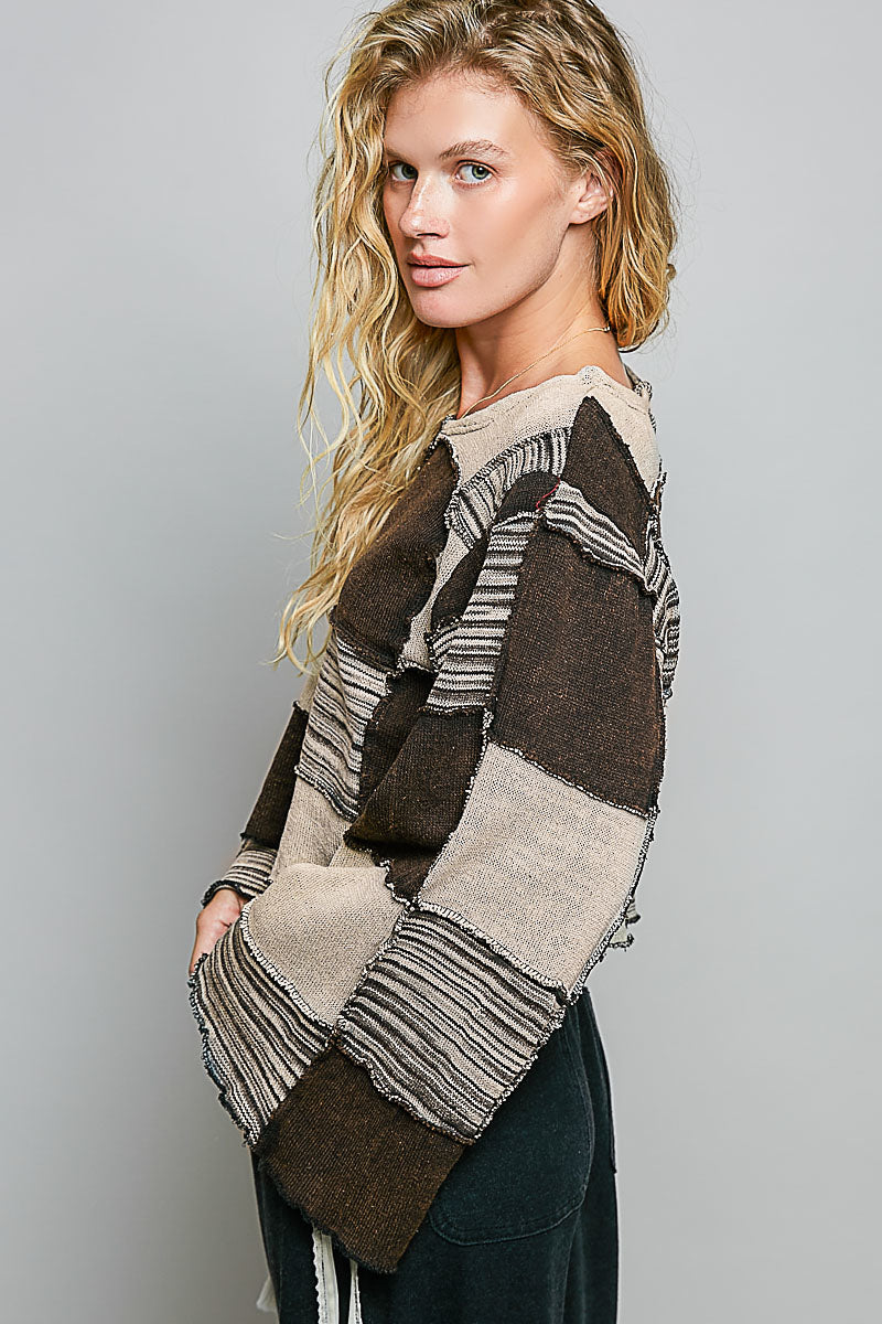 Checkmate Patchwork Cropped Top