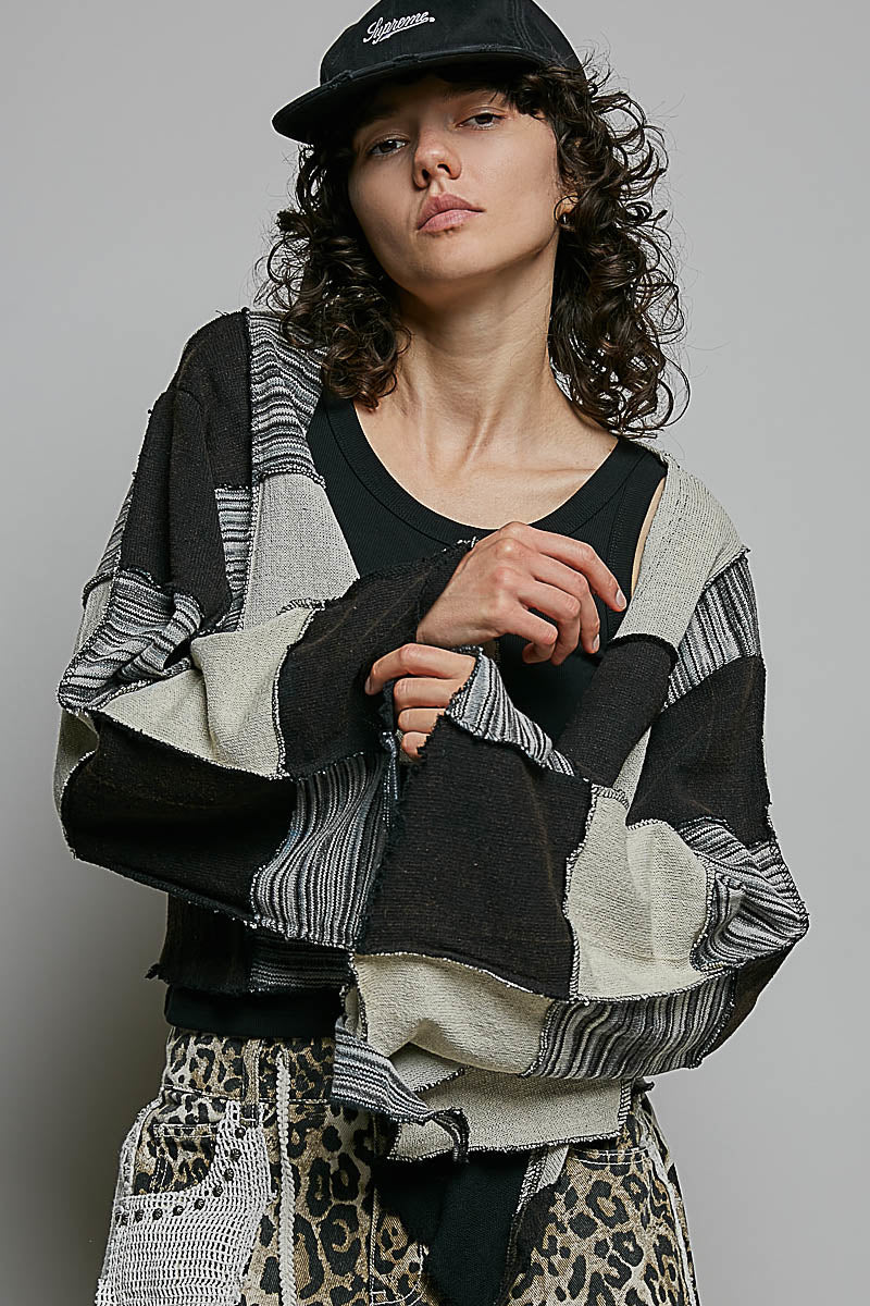 Checkmate Patchwork Cardigan