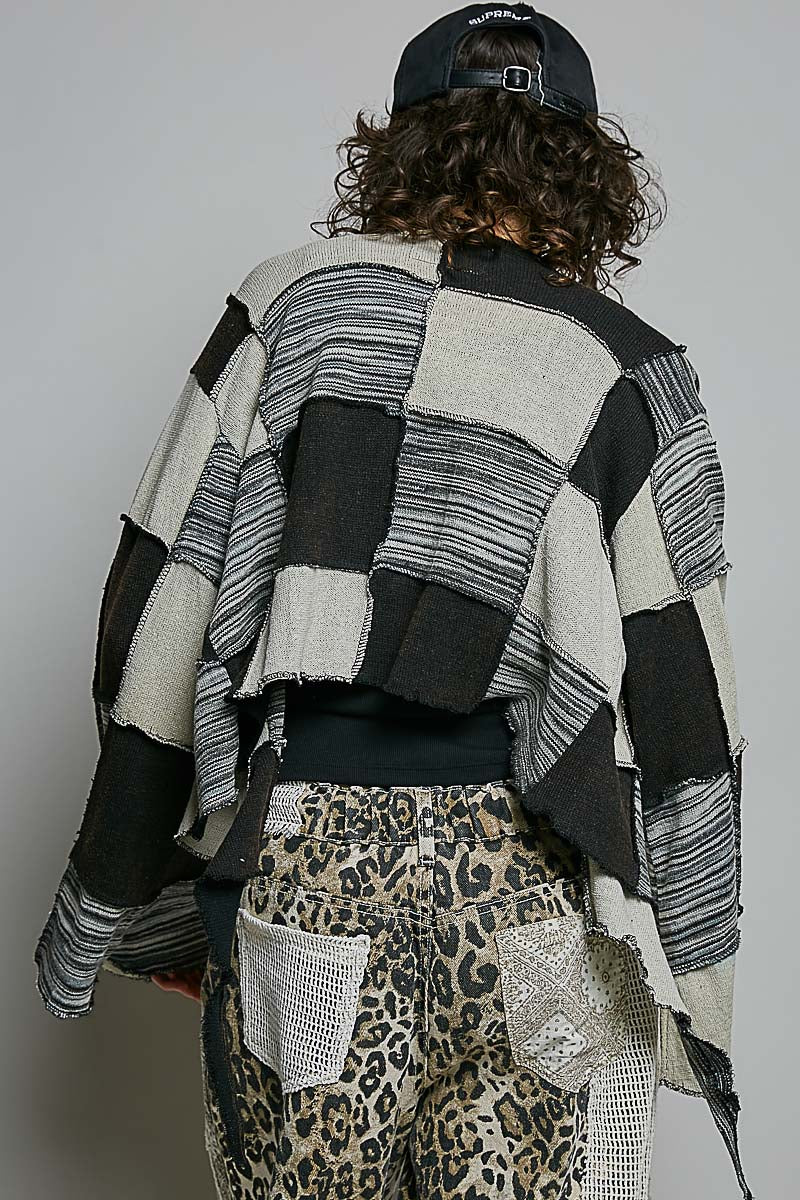 Checkmate Patchwork Cardigan