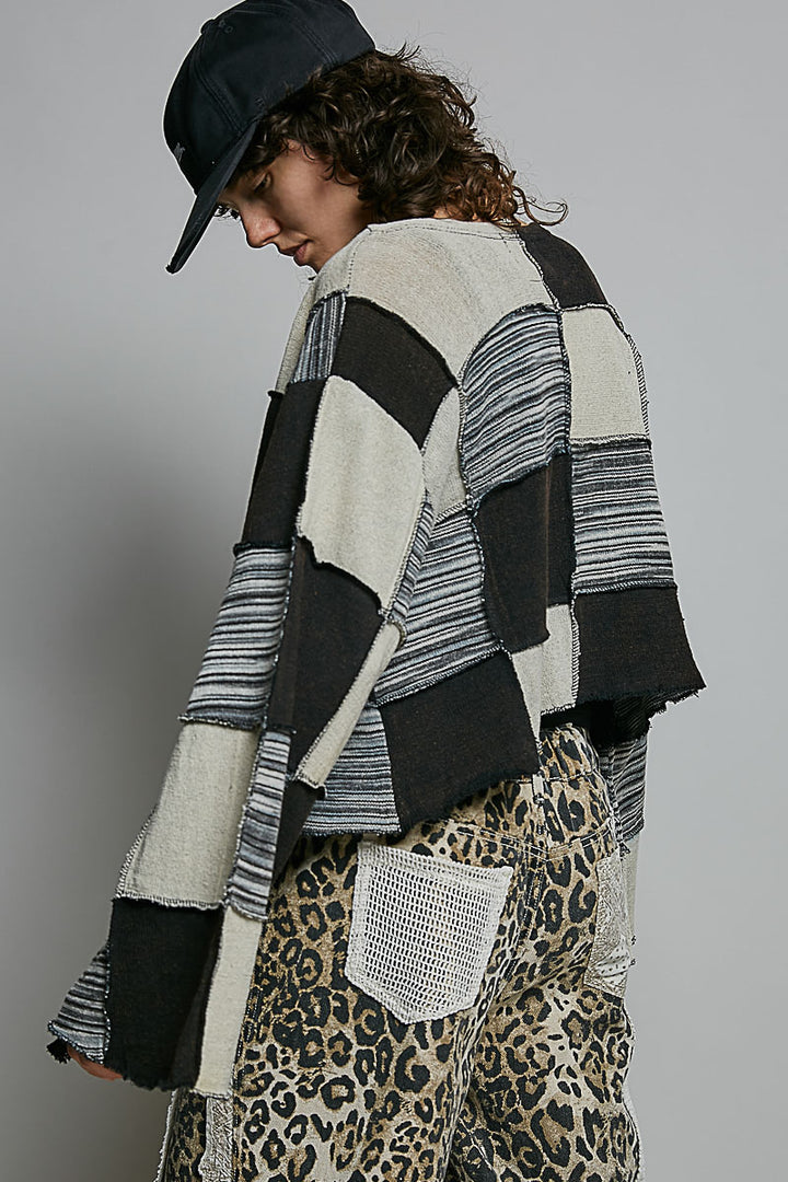 Checkmate Patchwork Cardigan