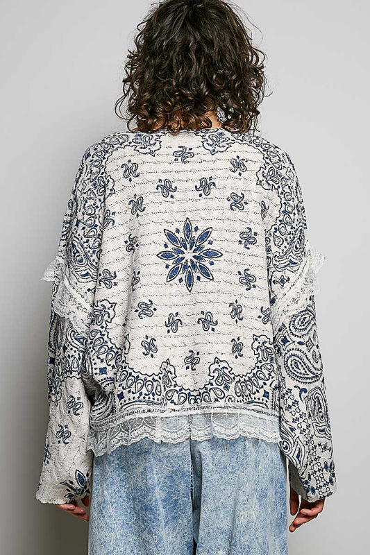 Prairie Paisley Knit Sweater