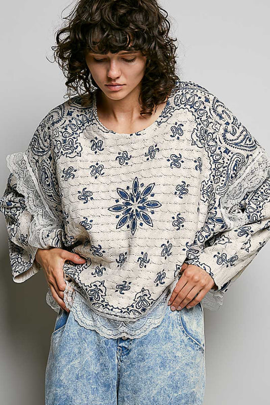 Prairie Paisley Knit Sweater