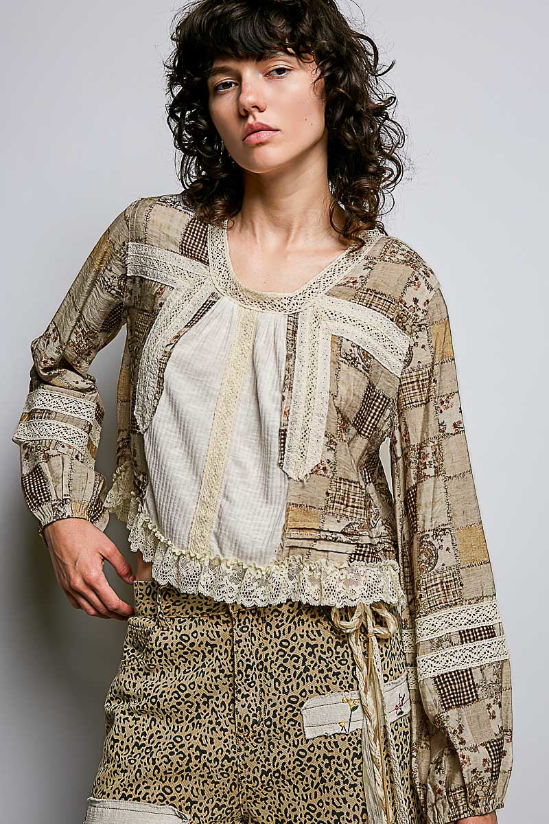 Canyon Clay Lace Blouse
