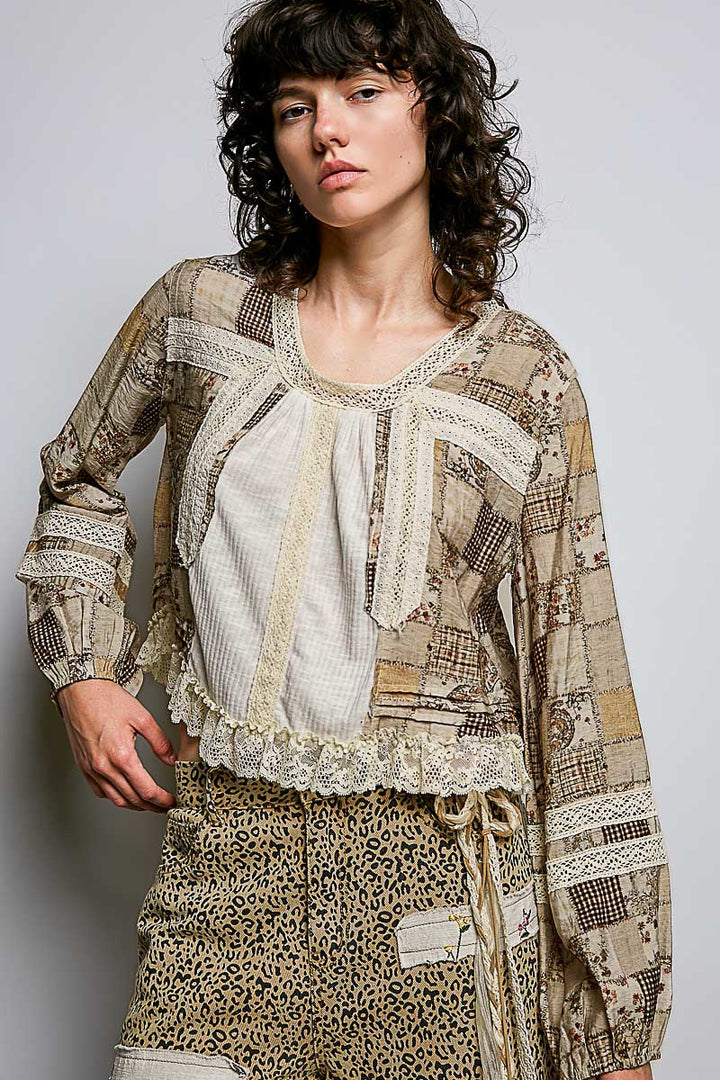 Canyon Clay Lace Blouse