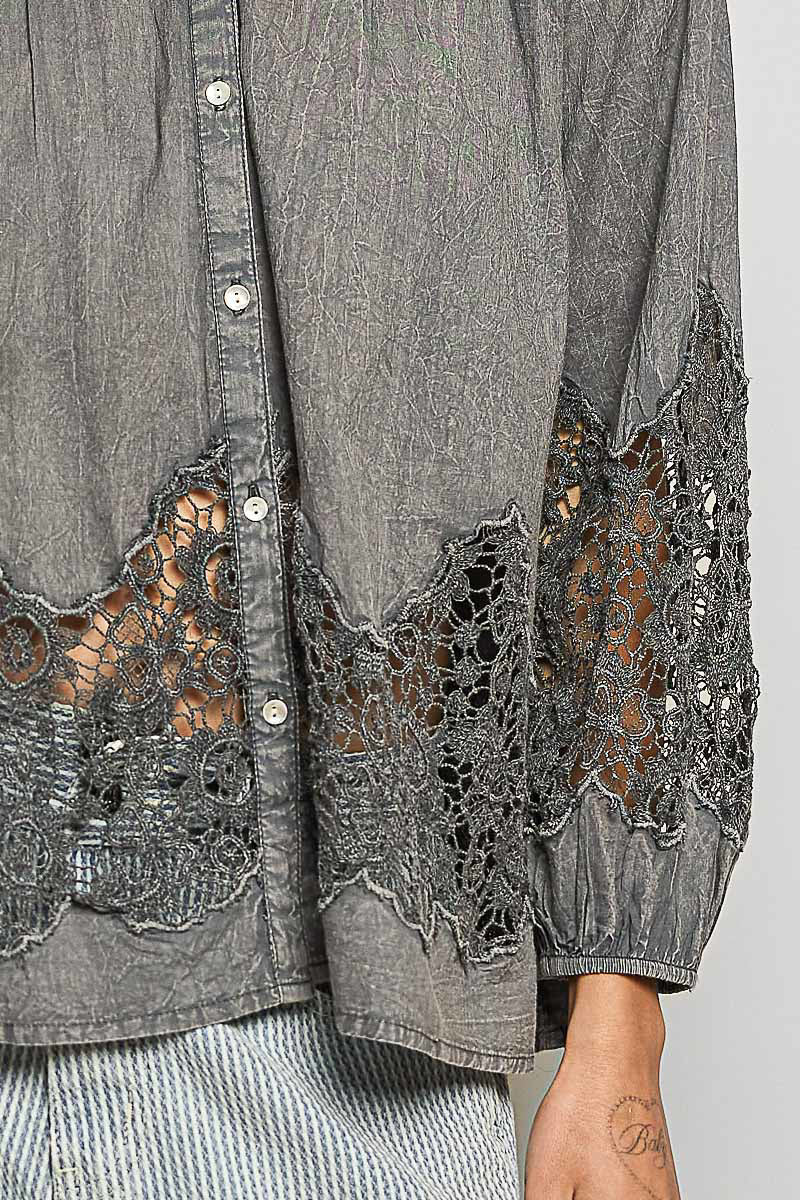 Faded Slate Blouse