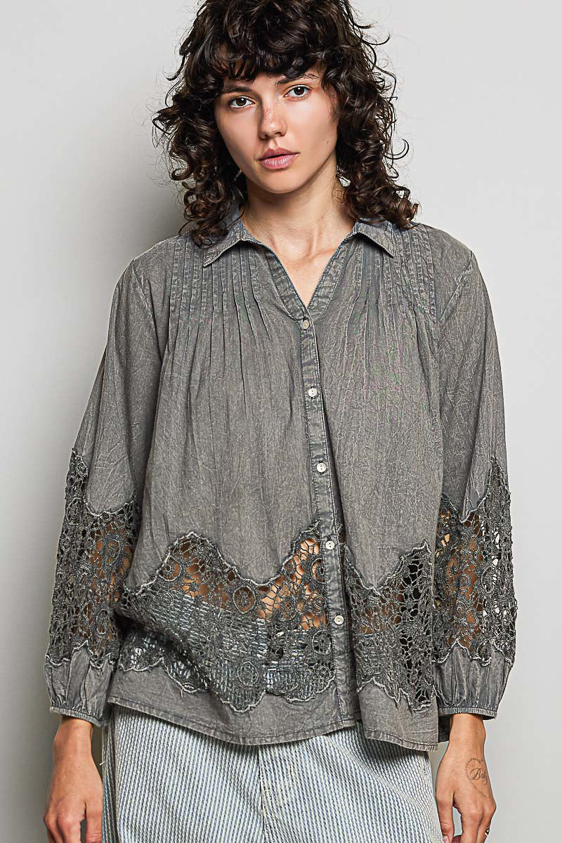 Faded Slate Blouse