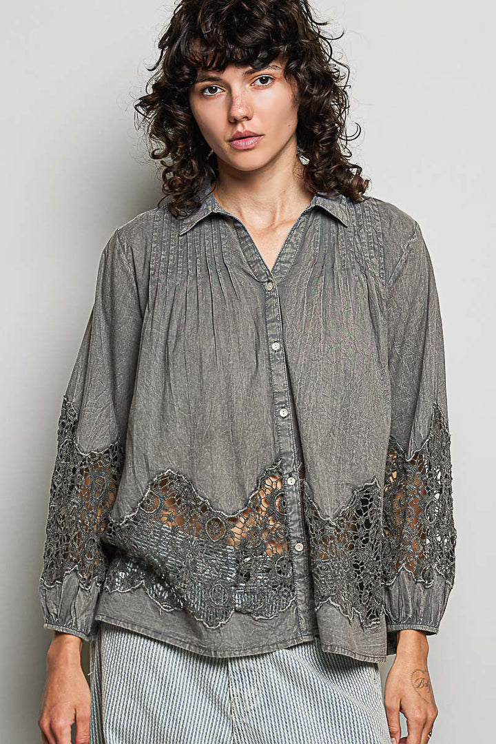 Faded Slate Blouse
