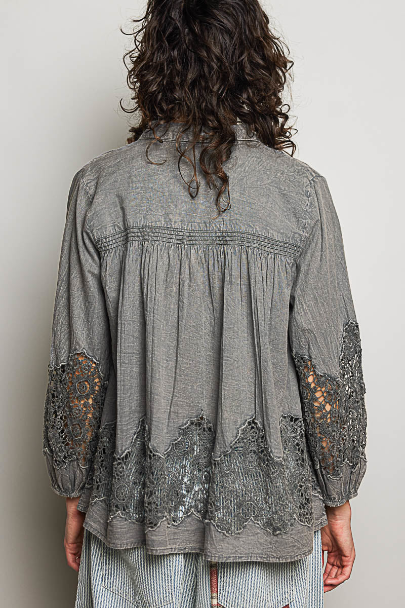 Faded Slate Blouse