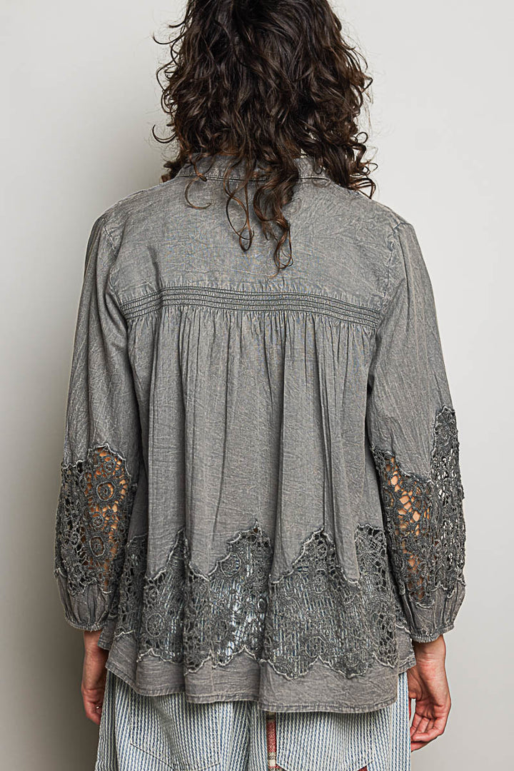 Faded Slate Blouse