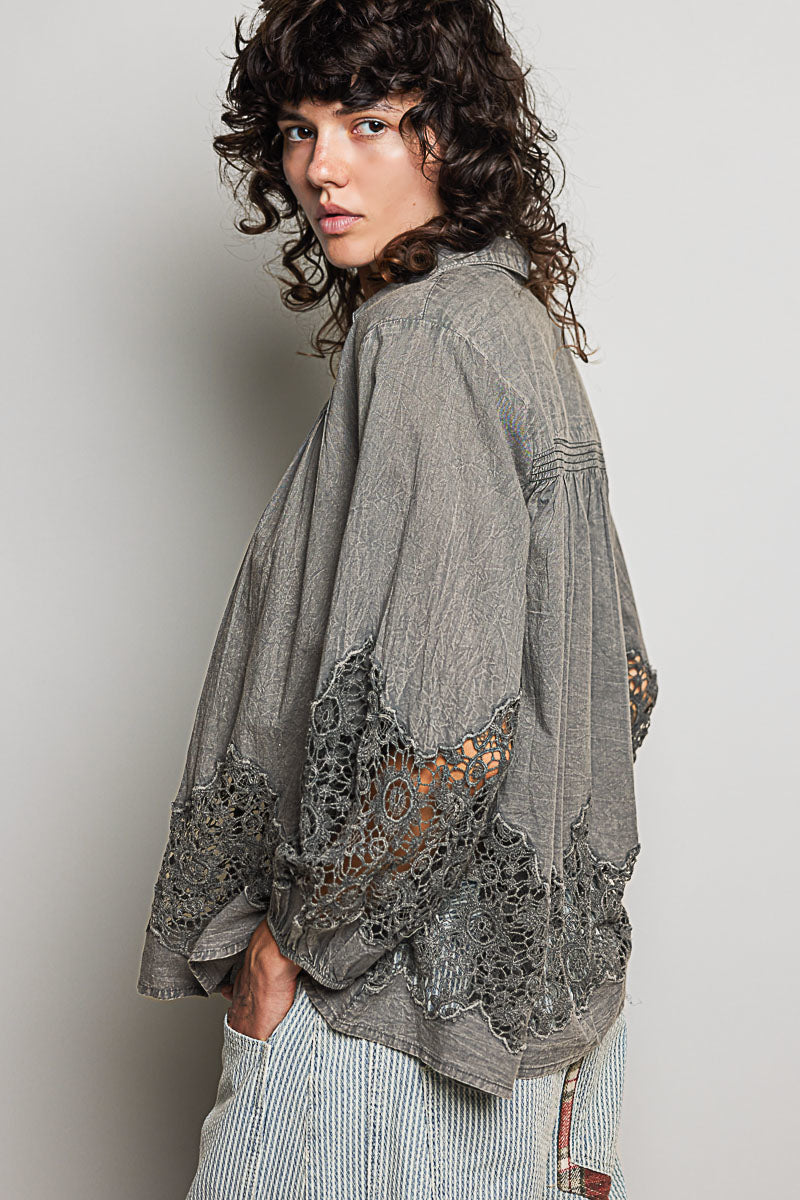 Faded Slate Blouse