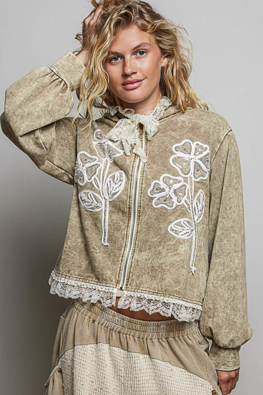Shimmering Petal Ruffle Jacket