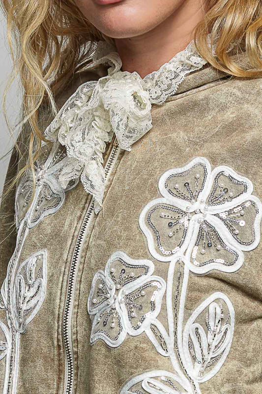 Shimmering Petal Ruffle Jacket