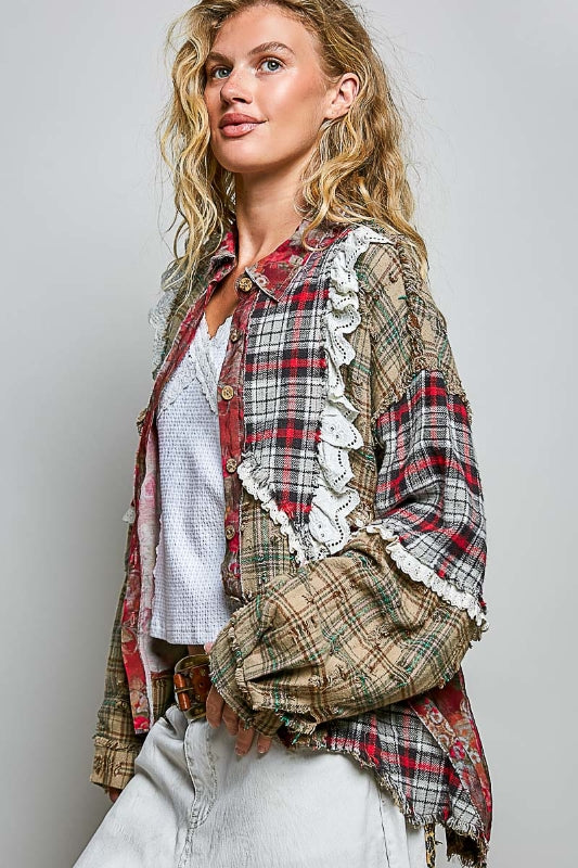 Countryside Patchwork Flannel Top