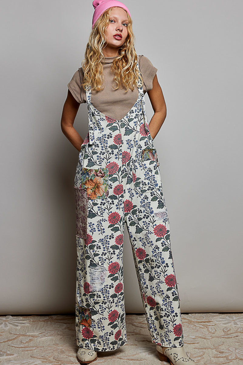 Storybook Garden Cotton Overalls