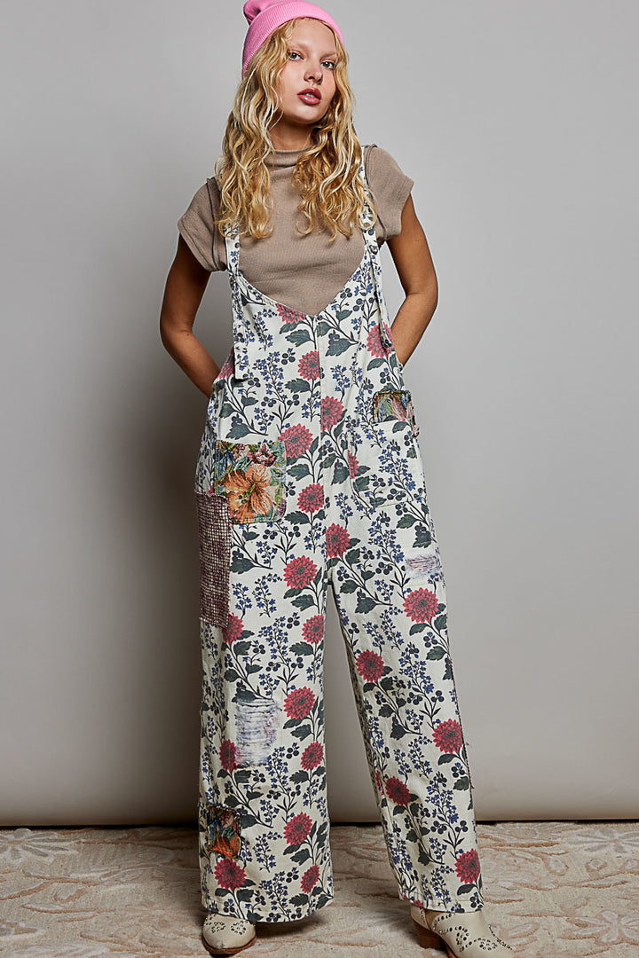 Storybook Garden Cotton Overalls