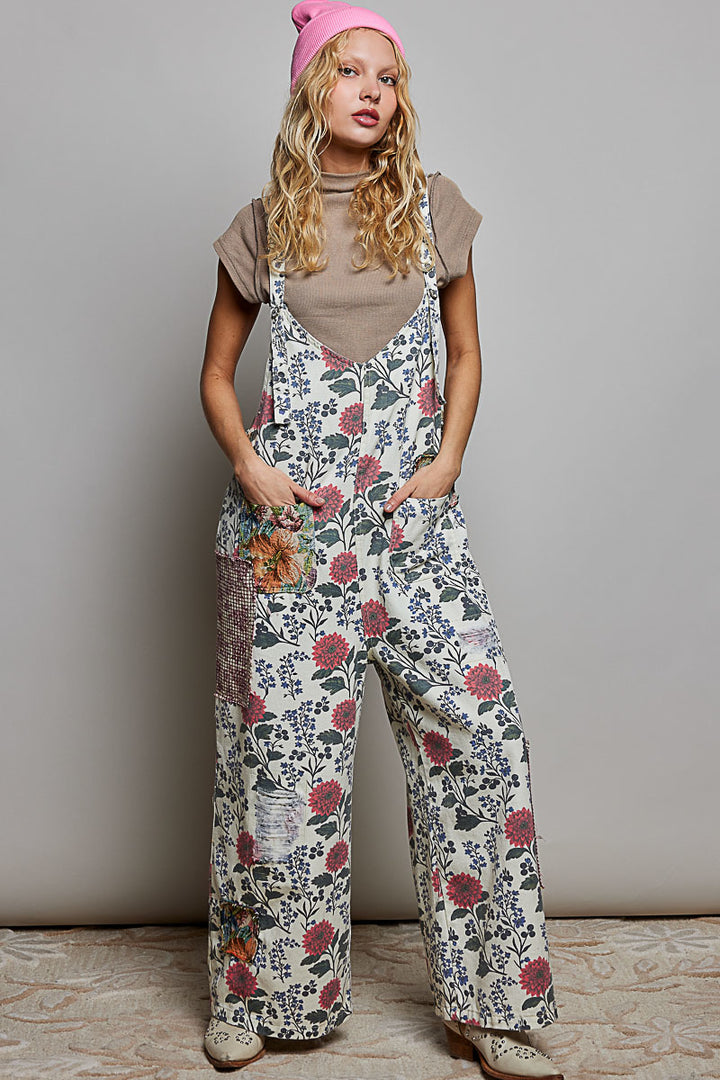 Storybook Garden Cotton Overalls