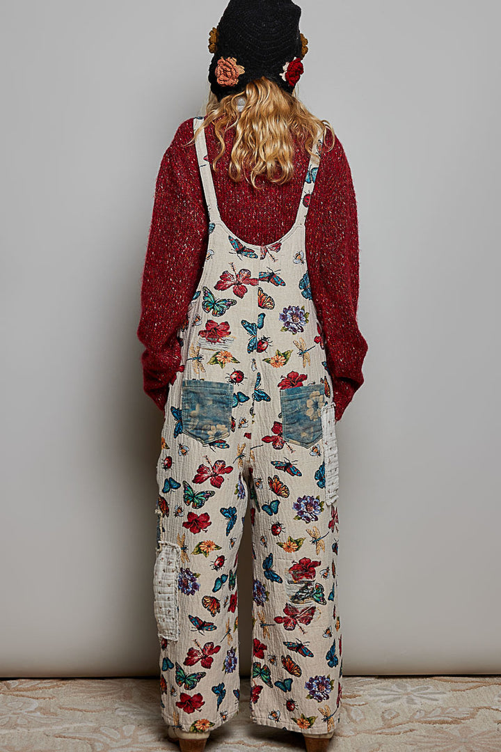 Fluttercream Cotton Overalls