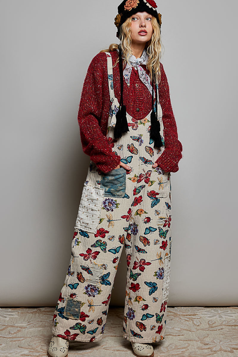 Fluttercream Cotton Overalls