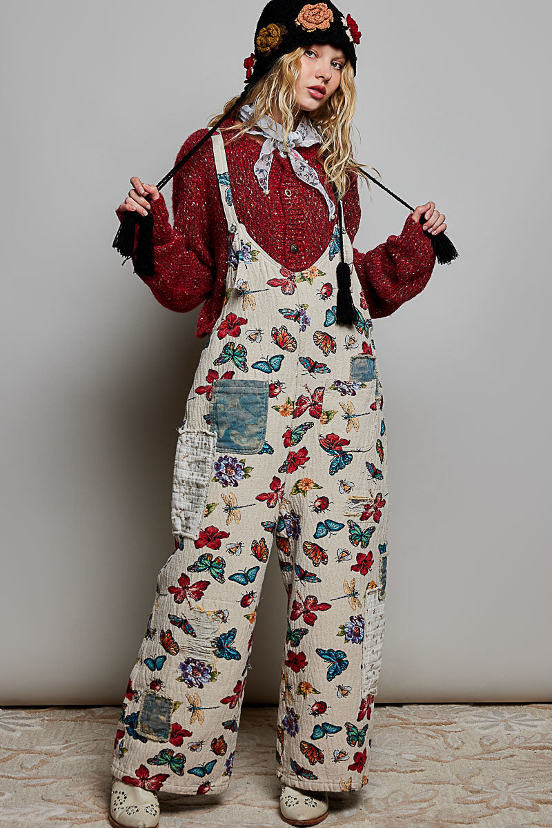 Fluttercream Cotton Overalls