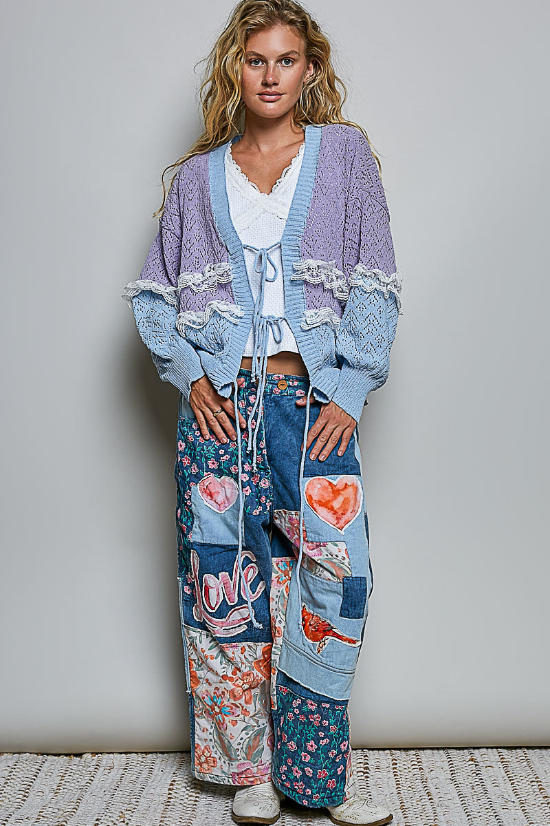 Lavender Breeze Lace Cardigan