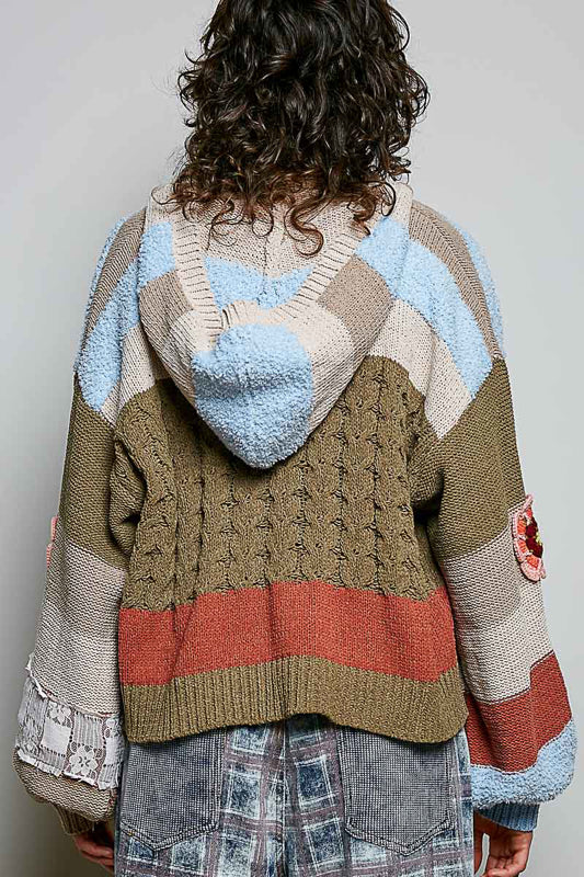 Cozy Bloom Hooded Cardigan