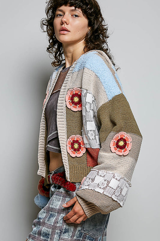 Cozy Bloom Hooded Cardigan