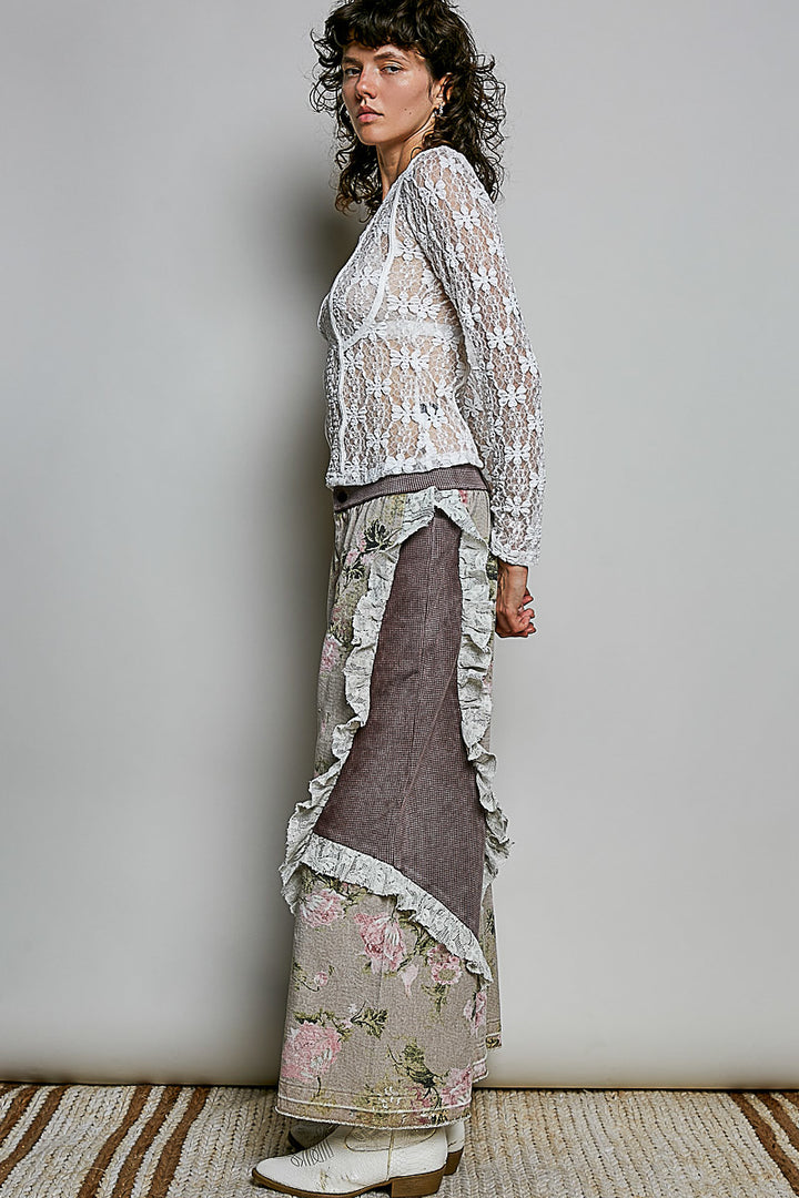 Enchanted Floral Plum Pants