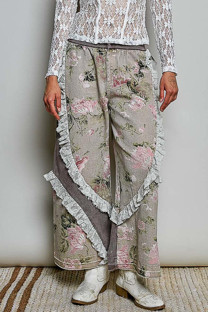 Enchanted Floral Plum Pants