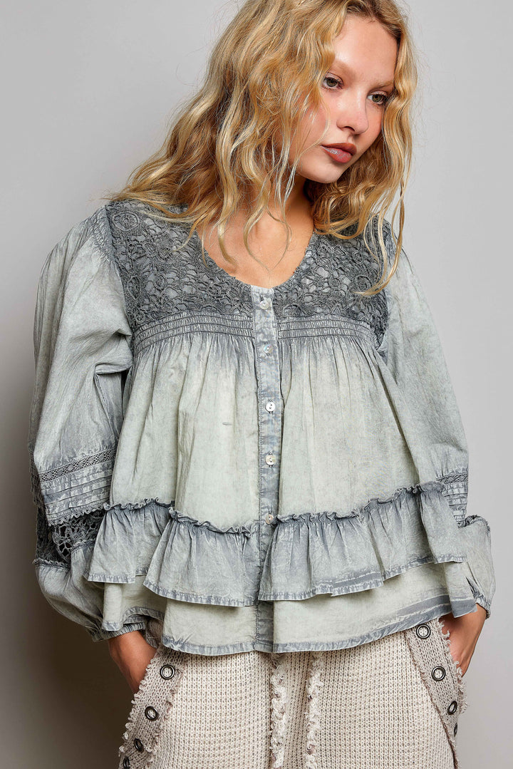 Smoke &amp; Lace Blouse