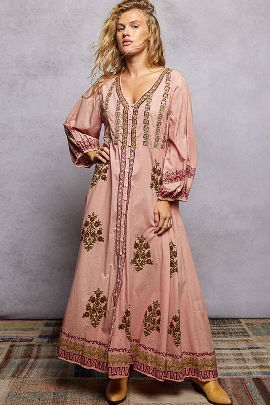Blush Horizon Maxi Dress
