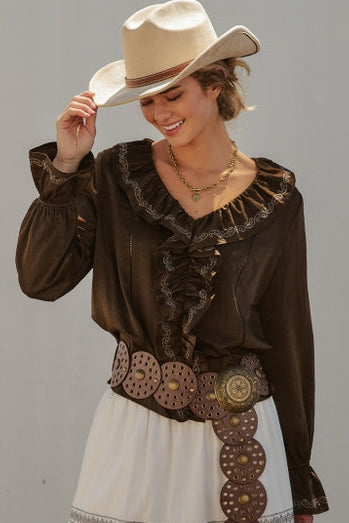 Rodeo Ready Ruffle Blouse
