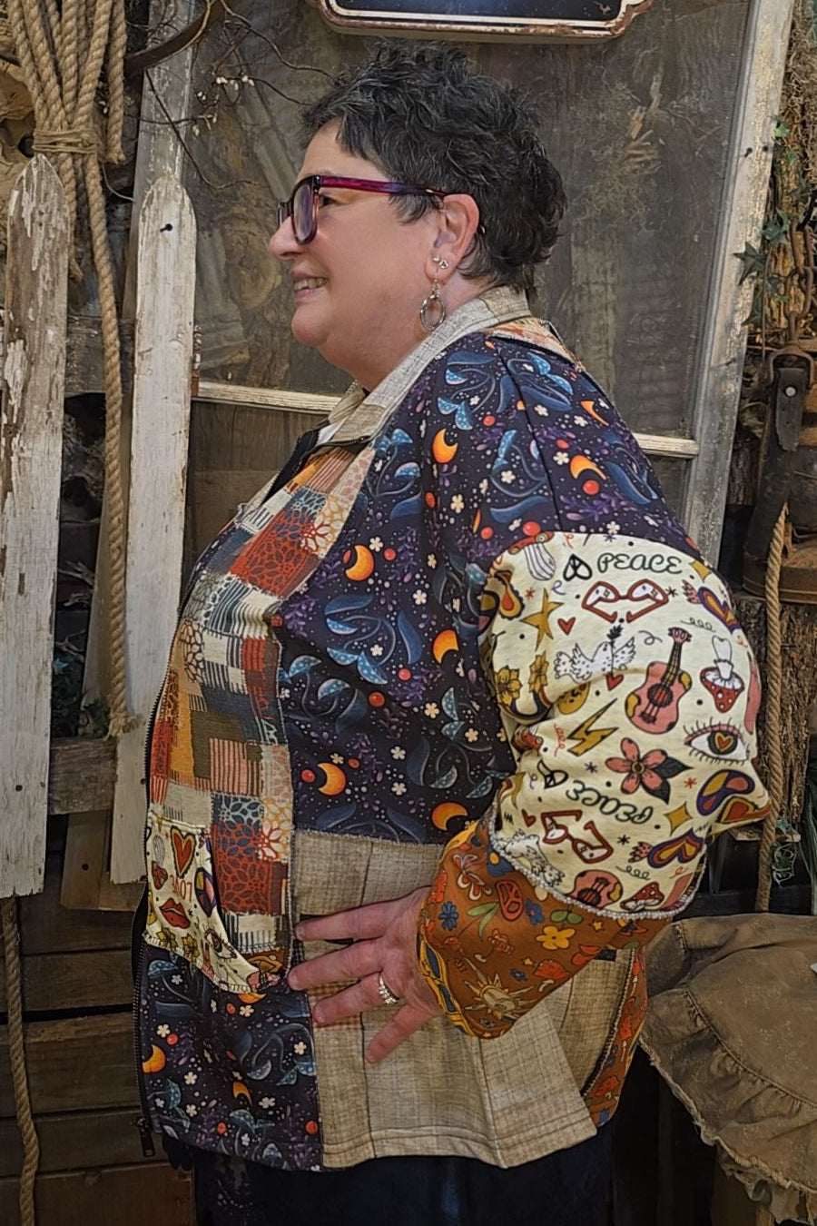 Peace, Love, & Patchwork Jacket