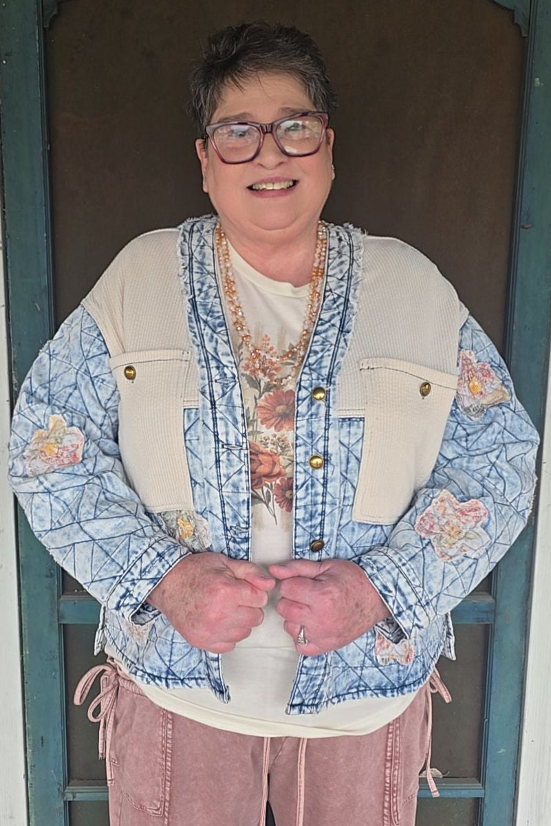 Oatmeal And Denim Jacket