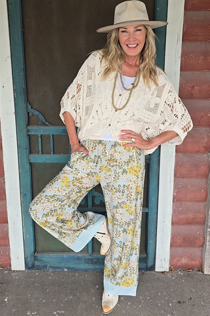 Golden Fern Floral Pants