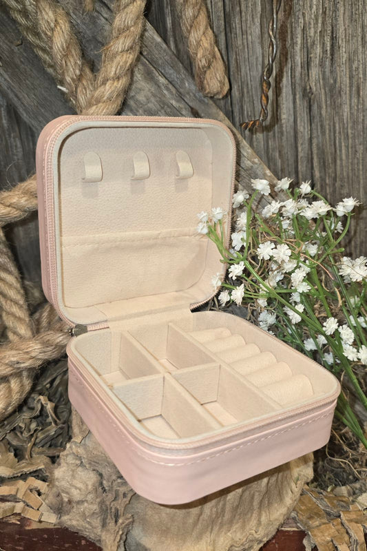 Hit The Road Pink Traveling Jewelry Box