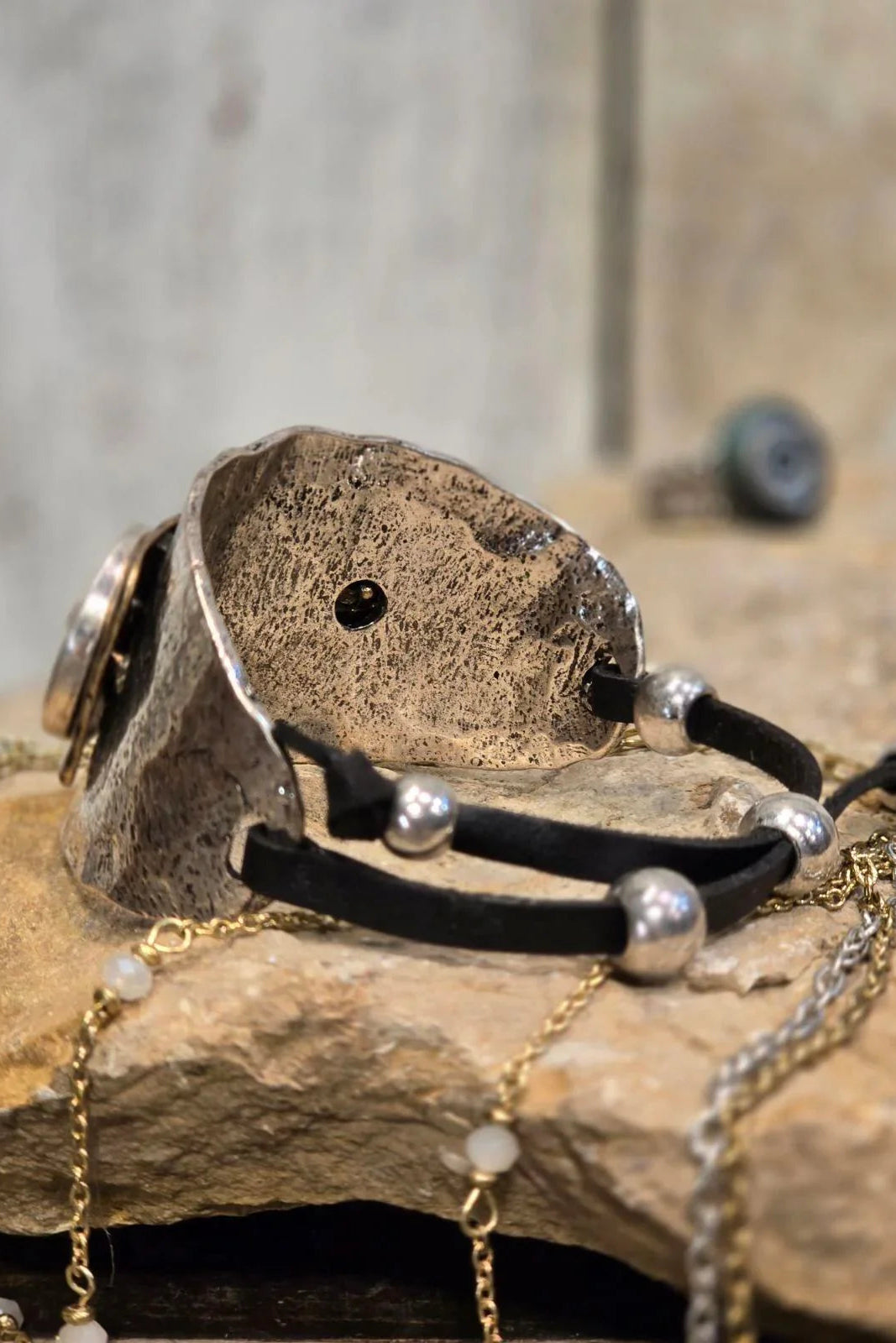 Hide Your Crazy Silver Cuff Bracelet